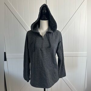 EUC Women's Ivory Ella Charcoal Gray Hoodie Sweatshirt Elephant Size Medium